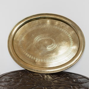 Gold-plated vintage tray Henniger & Co - Oval 1930s - Art Deco Germany - Classic table decoration - Wedding gift