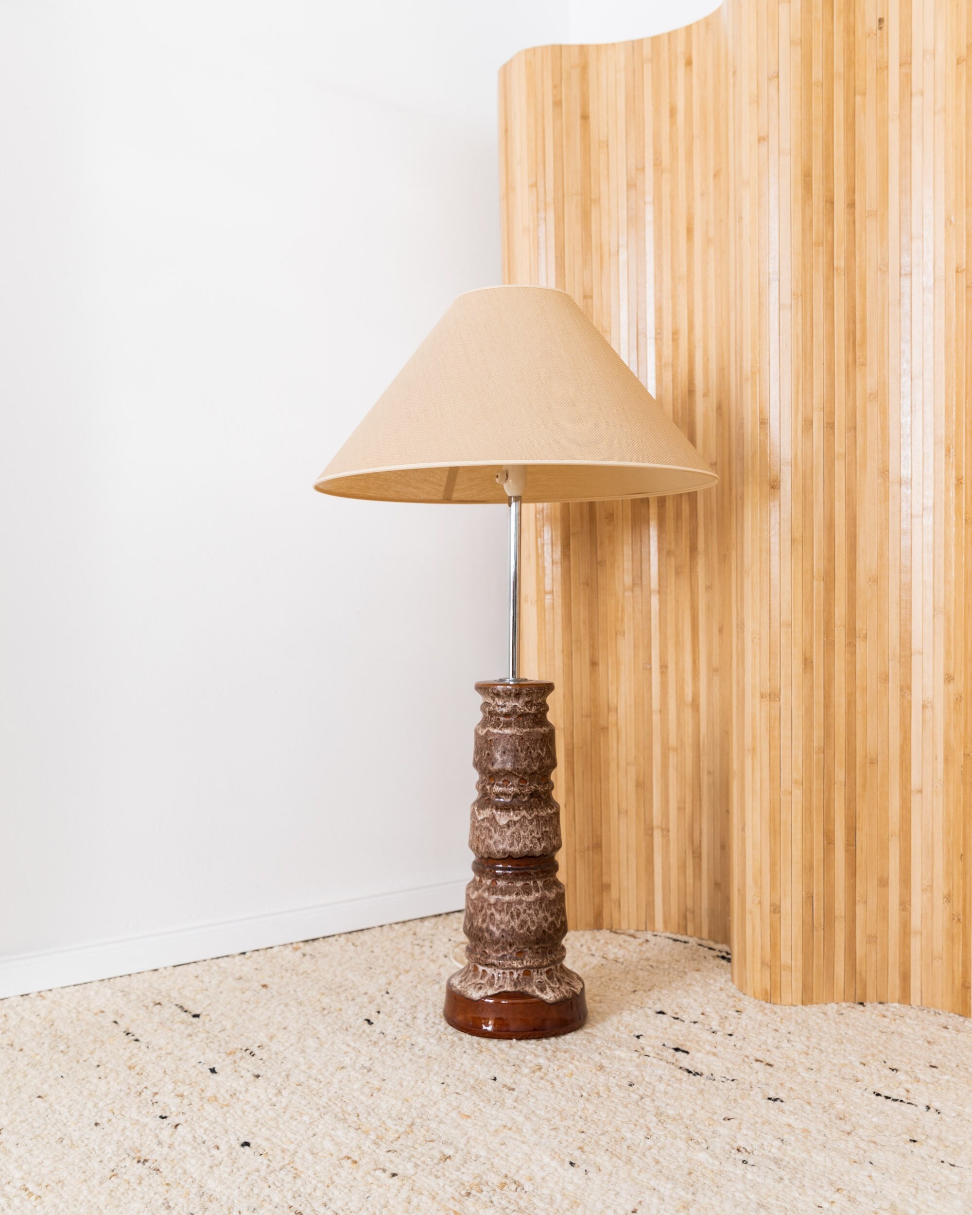 Brown ceramic lamp