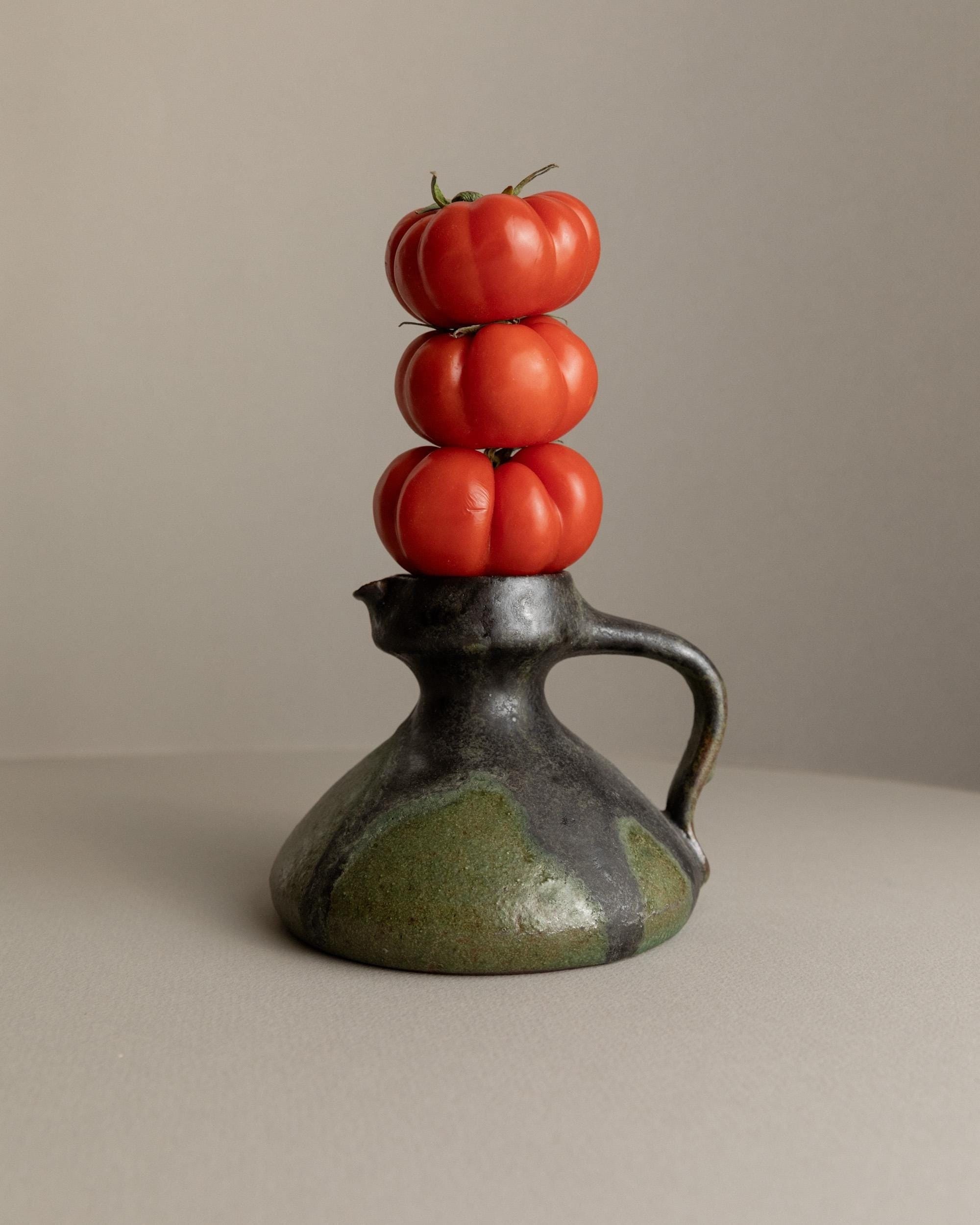 Vintage Luise Duncker Studio Ceramic Vase Green - Fat Lava Mid Century Design 1970S Decorative Vintage Vase, Elegant Gift Idea
