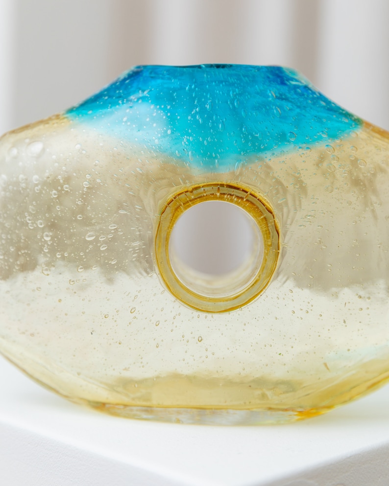 Donut Hole Vase by Margies Garden Mid Century Vintage Design Etsy