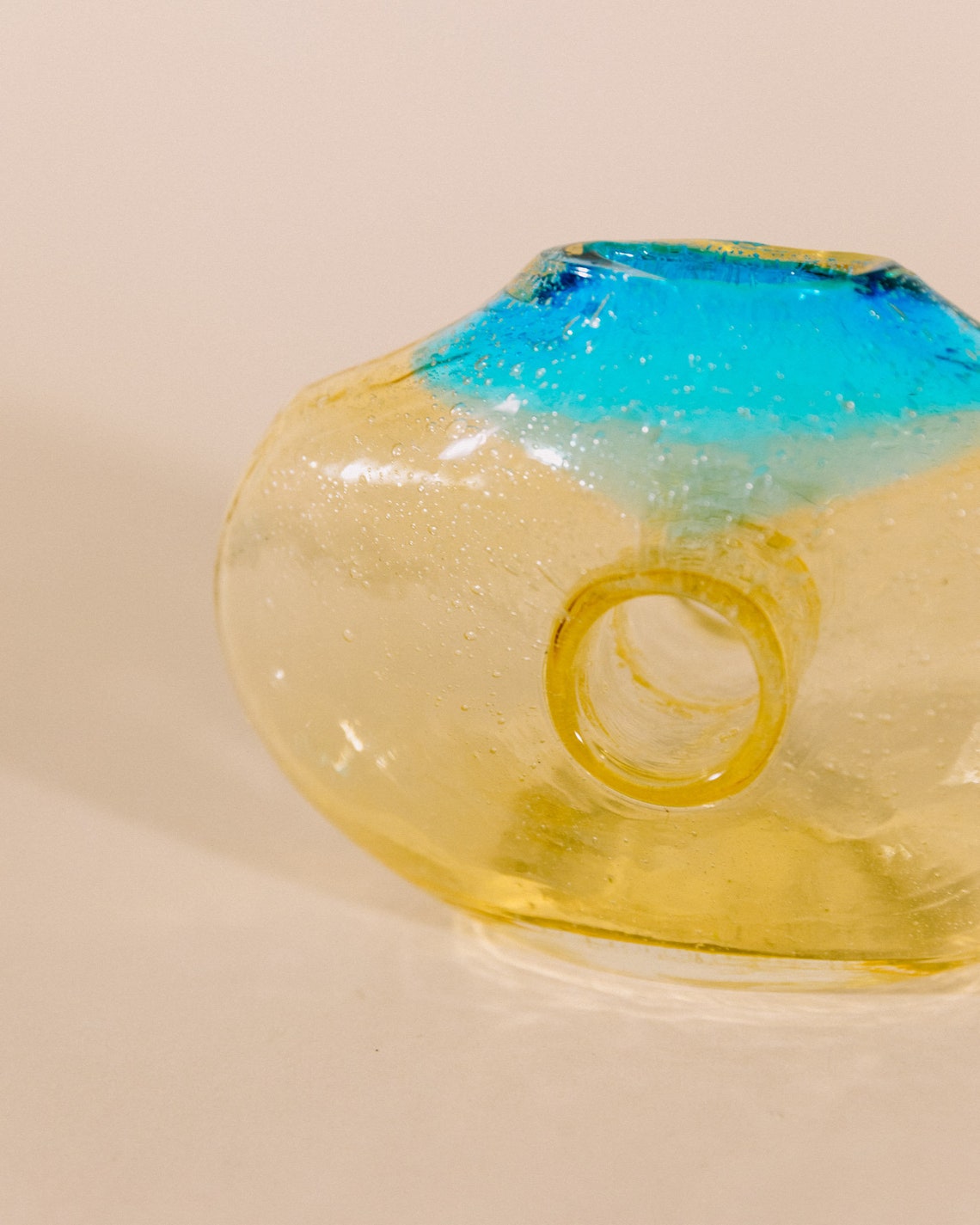 Donut Hole Vase by Margies Garden 1970 Art Mid Century Etsy