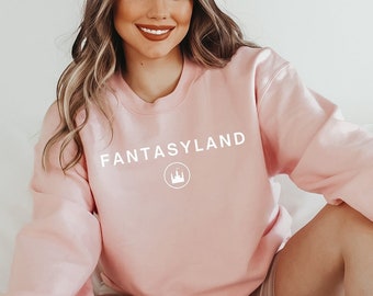 Fantasyland Icon Crewneck | Designer fashion Disney lover sweatshirt, Magic Kingdom theme park sweater, Fantasy book lover gift