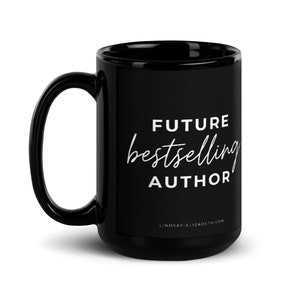 Future Bestselling Author Mug (Black) | Gift for writer | Gift for author | Novelist gift | Novel writing | Writing a book | Book lover