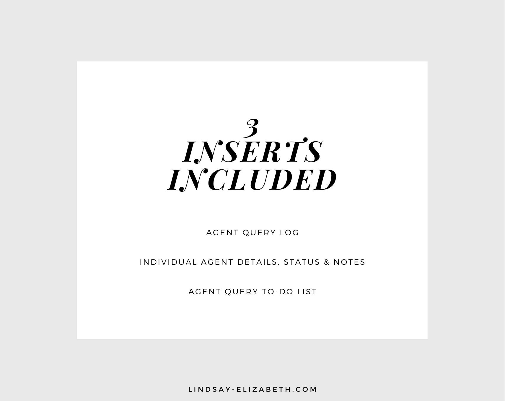 Agent Query Tracker, A5 | Printable PDF Inserts | Agent Queries Log ...