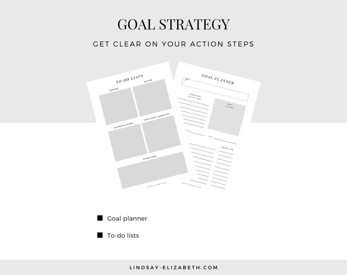 Goals Count Writing Goals Planner, A5 | Printable PDF Inserts | Project Goals ...