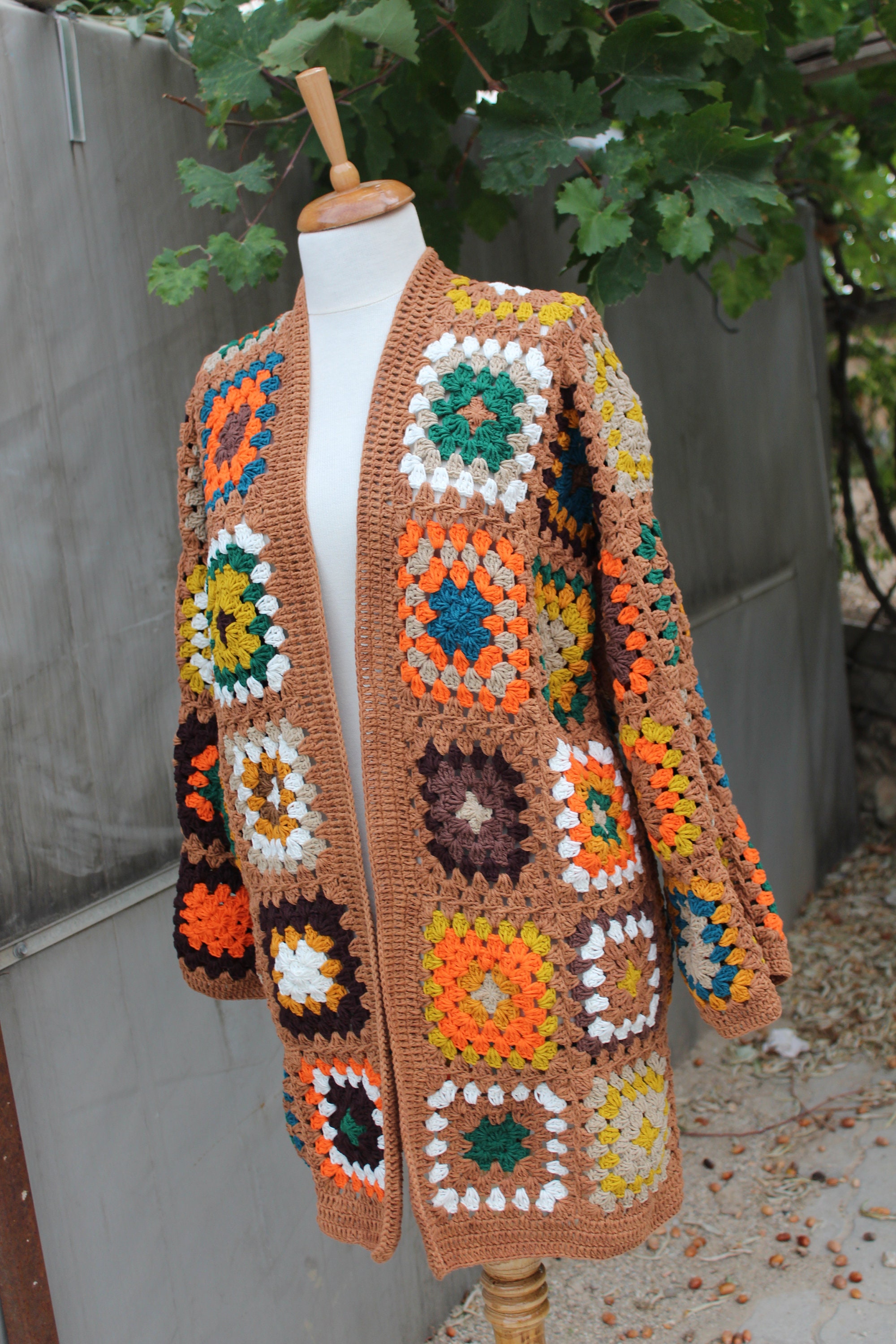 Granny Square Cardigan Crochet Cardigan Afghan Coat | Etsy