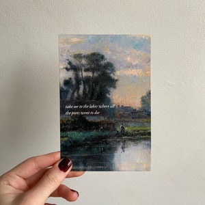 Impression d'art des paroles de The Lakes | Pochette d'album folklorique | Art mural de galerie de peinture de paysage | Cadeaux pour les amis et la famille