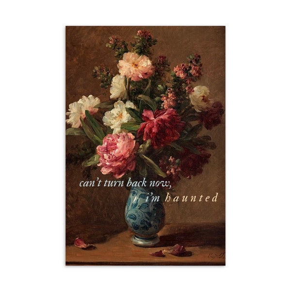 Haunted Songtext Kunstdruck | Sprechen Sie jetzt Album Wandkunst | Blumen Kunst Gemälde