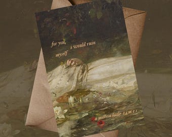 Illicit Affairs Lyrics Art Print | Folklore Album Wall Art | Ophelia Painting