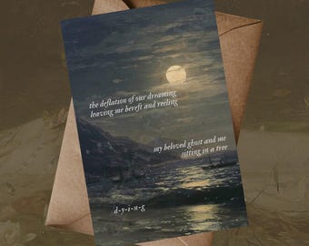 How Did It End Lyrics Art Print | Tortured Poets Department Anthology Gallery Wall Art | Seascape Painting