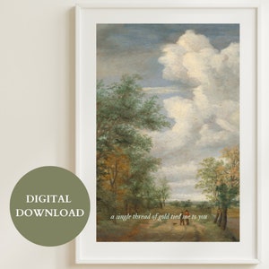 DIGITAL Invisible String Lyrics Art Print | Folklore Album Wall Art