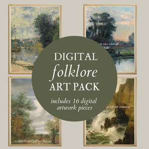 DIGITALE Folklore Texte Kunstdruck PACK