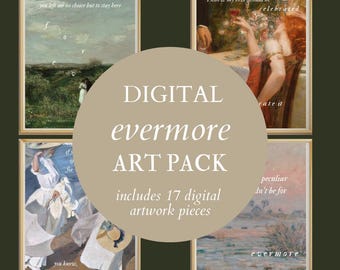 Evermore Album Lyrics Art Print Set | Gallery Wall Decor (Digital Download)