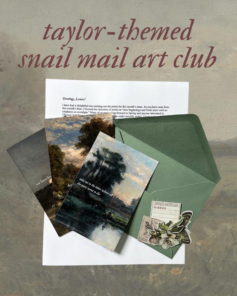 Snail Mail Club - Taylor Themed Lyric Art Print Bundle image 1
