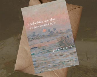 evermore lyrics art print