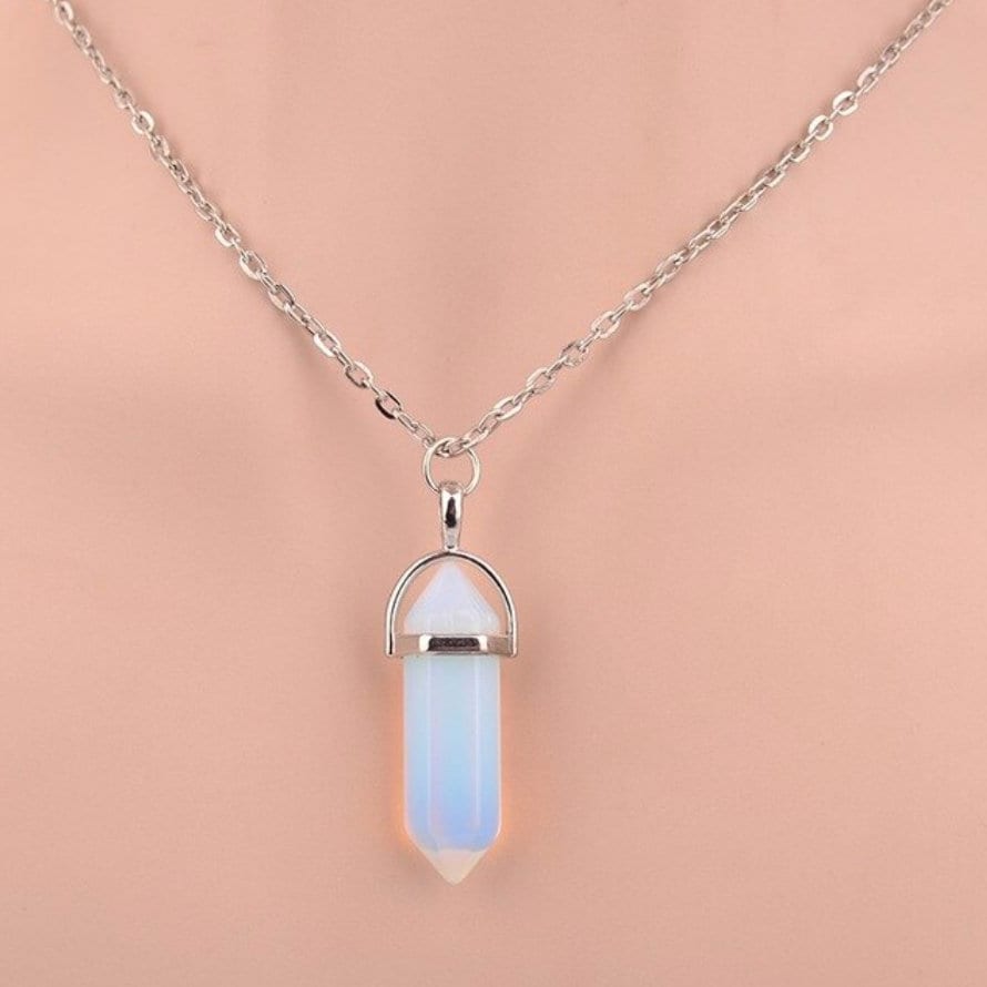 Opal Spiral Caged Necklace Sterling Silver Opal Necklace Opal Necklace Wire Wrapped Crystal Rainbow Gemstone Pendant Boho Necklace