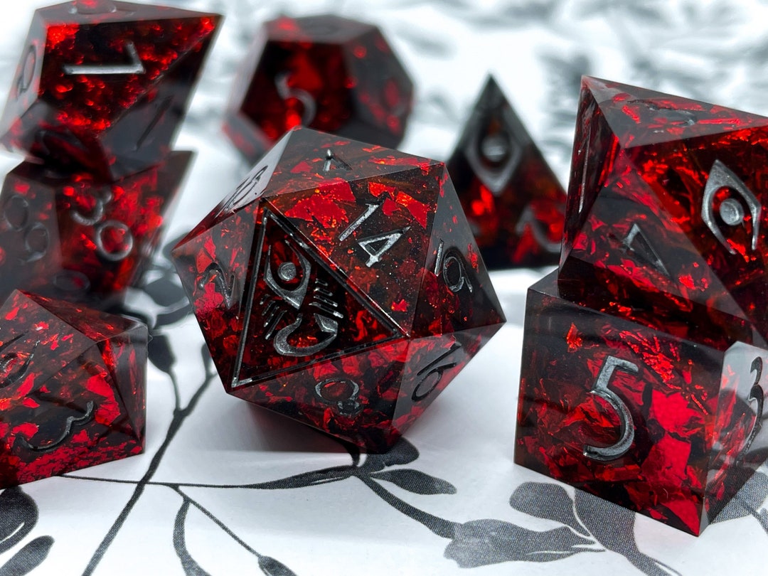 Fiend Handmade Dice Set D&D TTRPG Sharp Edge Etsy