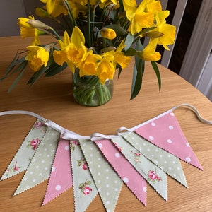 Handmade Outdoor Waterproof Bunting Oilcloth Dark Beautiful Birds Dunelm Mill White Single or Double Sided