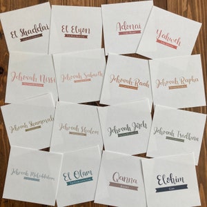 Names of God Individual, Bible Journaling--DIGITAL DOWNLOAD
