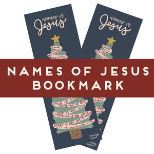 Names of Jesus Bookmark, Christmas, Hand-Drawn