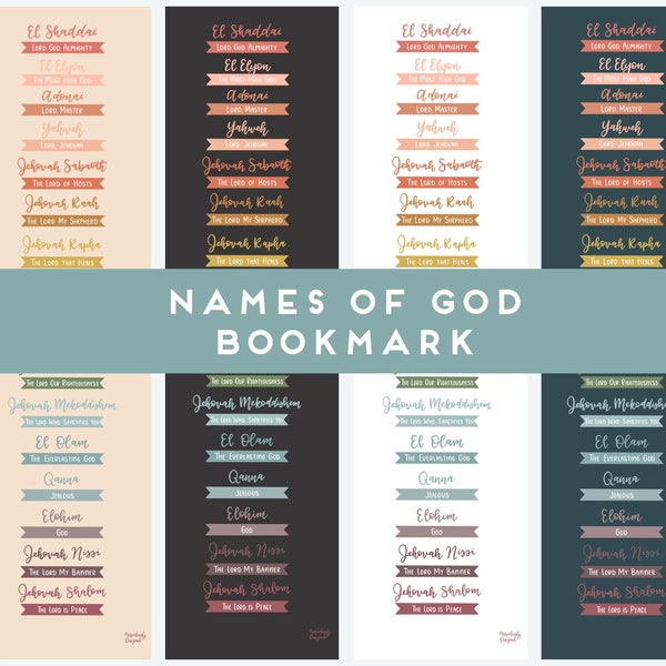 Names of God Bookmark UPDATED