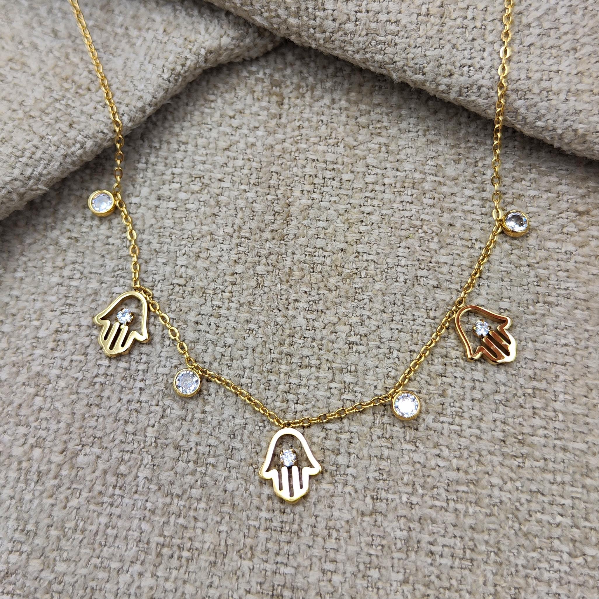 Pendentif Main De Fatma En Acier émaillé Blanc - Neuf Avec étiquette