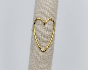 CUCURON stainless steel heart ring