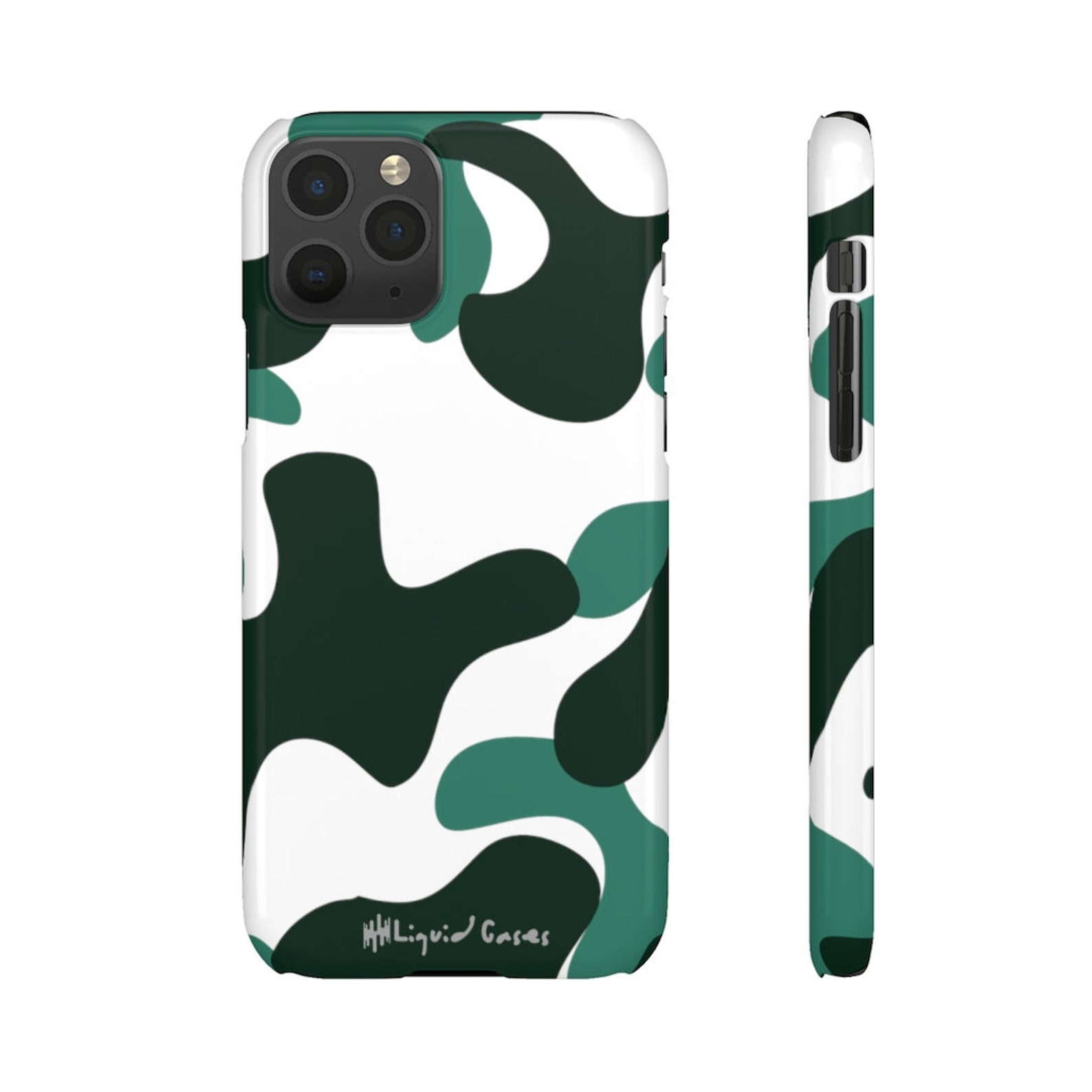 GREEN CAMO Phone Case iPhone Case Green White Camo | Etsy