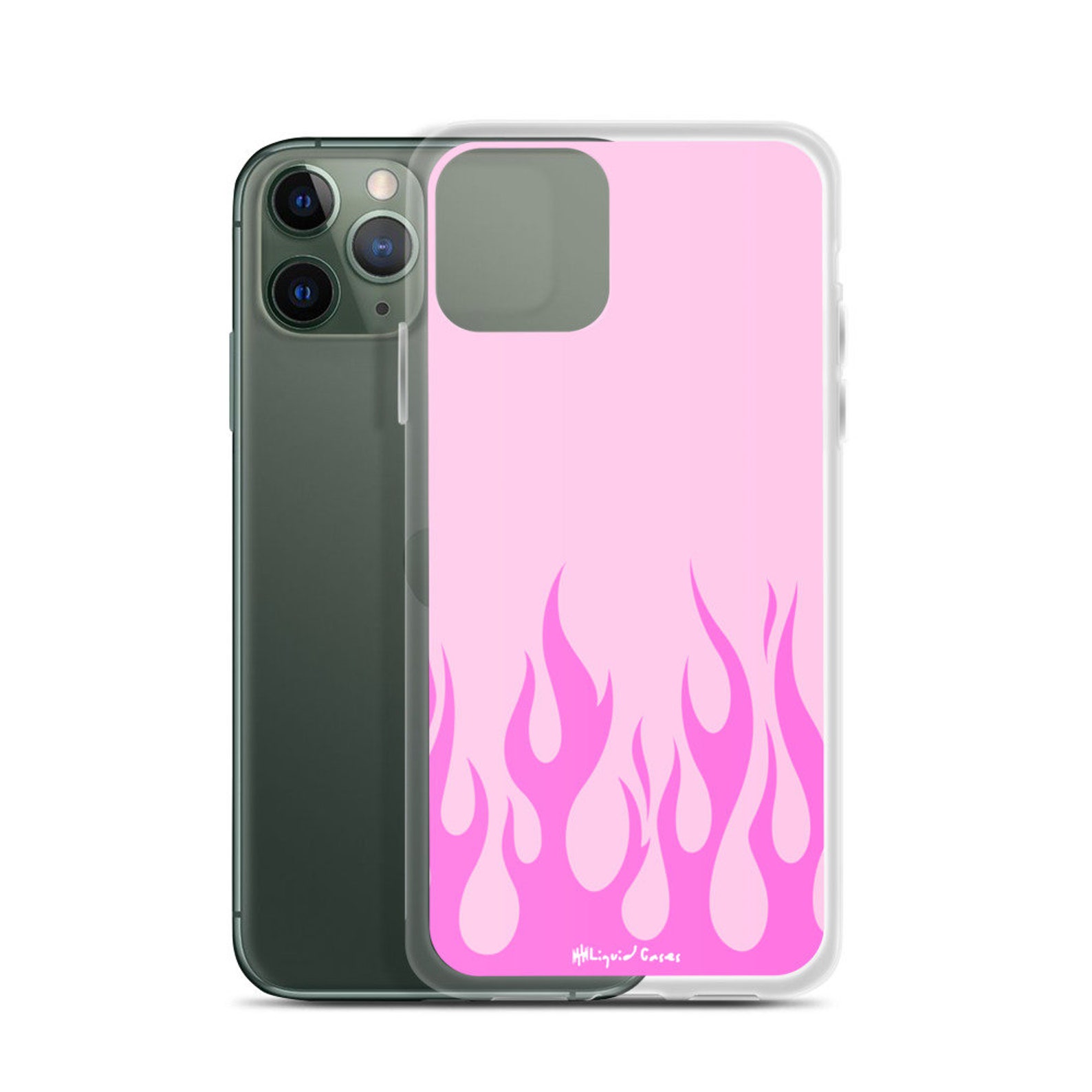 BABY PINK FLAMES Fire Phone Case iPhone Case Clear Etsy
