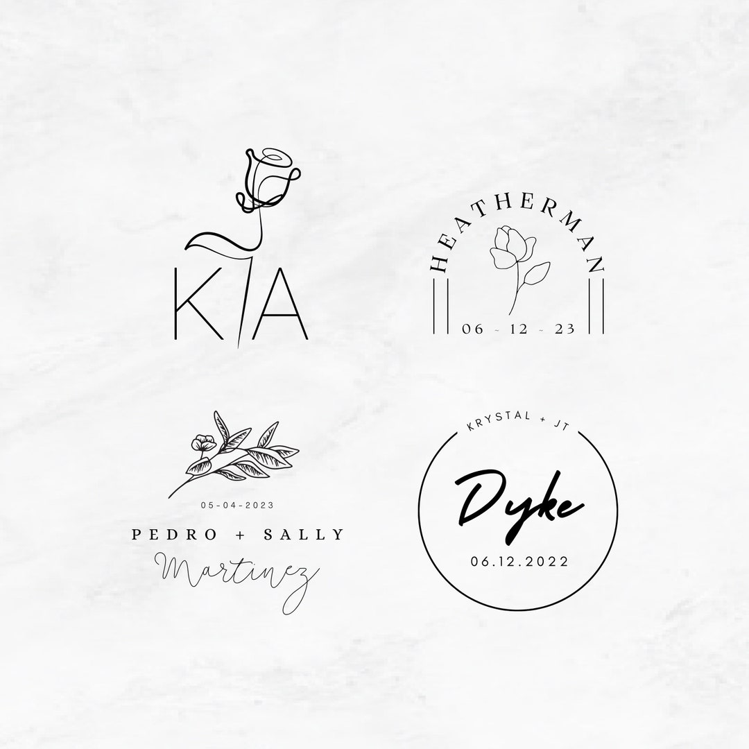 Wedding Logo Design Made to Order Customize Your Wedding Transparent
