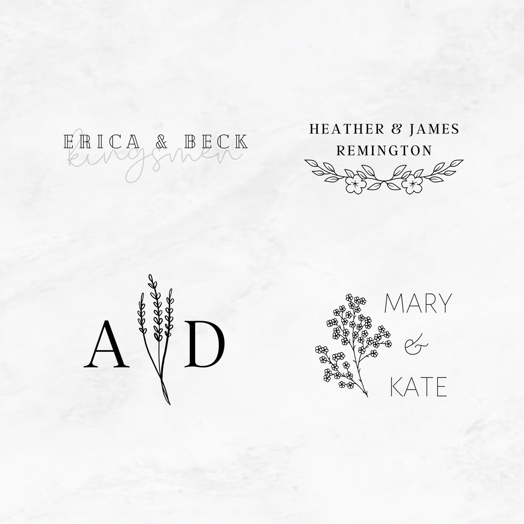 Wedding Logo Design Made to Order Customize Your Wedding Etsy