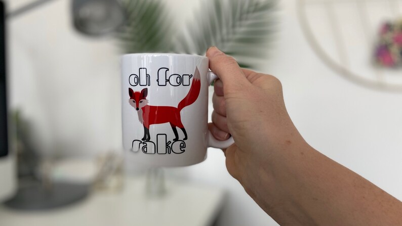 Custom coffee mug, Oh for Fox Sake image 4