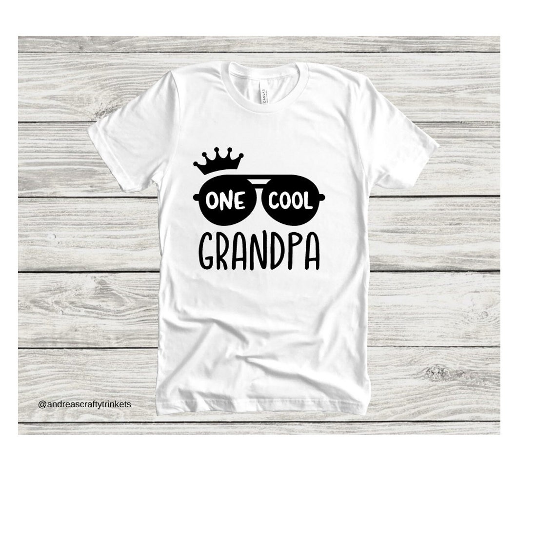 One Cool Grandpa Custom Tshirt Grandparents Day Gift Etsy