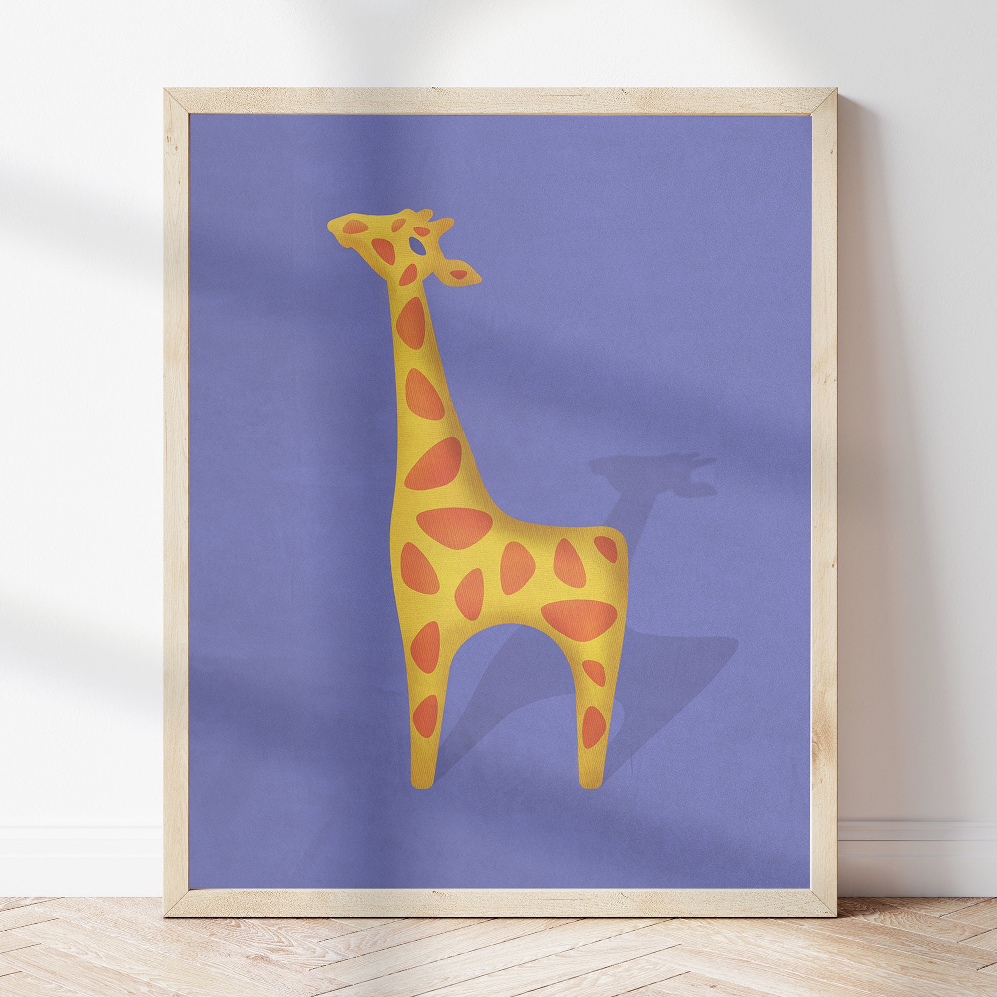 Colorful Giraffe Nursery Art Print Baby Room Decor Baby Etsy