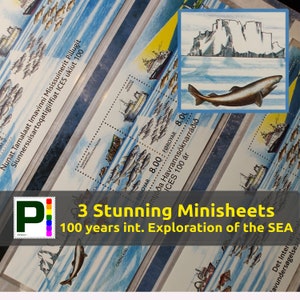 100 Years Exploration of the SEA | Greenland - Denmark - Faroe Islands | 3 Minisheets