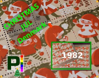 JUL 1982 DENMARK Christmas Seals | Xmas JUL seals, Christmas seals, Seals stamps Xmas, Julemærker |