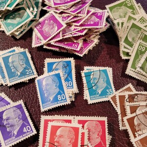 Ulbricht, 60 Years. GDR german stamps, DDR, East german, Vintage Postage Stamps image 7