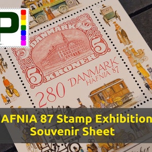HAFNIA 87 Stamp Exhibition | Denmark souvenir sheet |