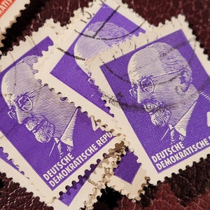 Ulbricht, 60 Years. GDR german stamps, DDR, East german, Vintage Postage Stamps image 2