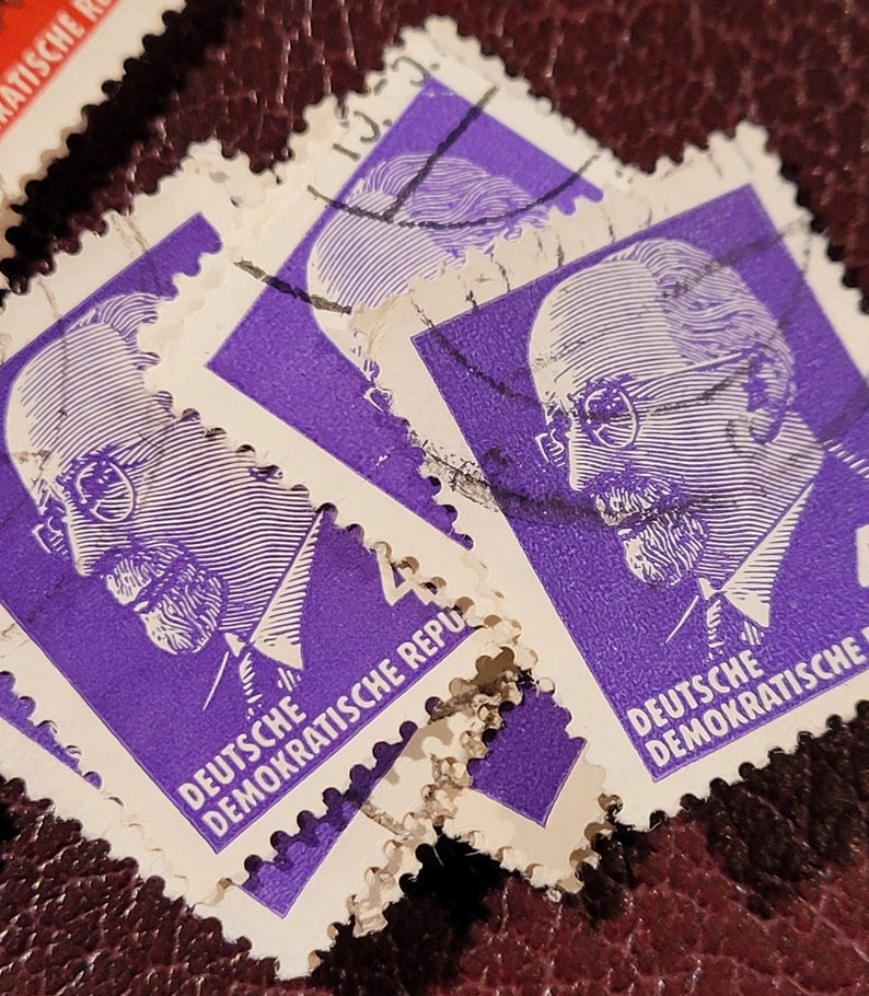 Ulbricht, 60 Years. GDR german stamps, DDR, East german, Vintage Postage Stamps image 2