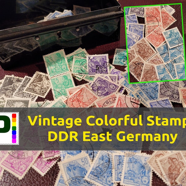 Postage Stamps | 5 Year Plan, 60+ Years DDR germany stamps, GDR, East Germany, Ephemera | Vintage collection |