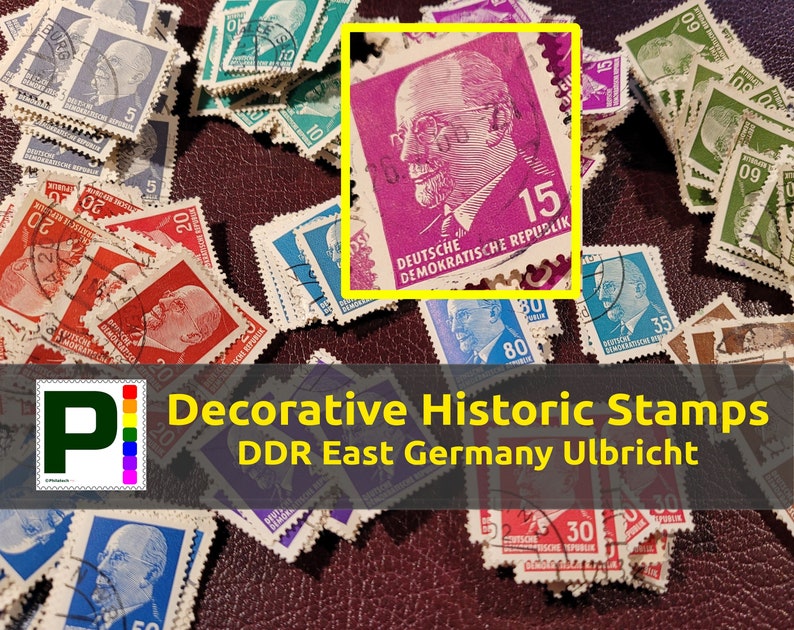 Ulbricht, 60 Years. GDR german stamps, DDR, East german, Vintage Postage Stamps image 1