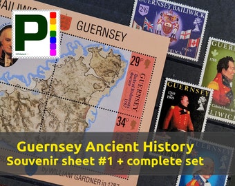 Survey map of Guernsey + Sir Isaac Brock  | GUERNSEY Ancient History #1