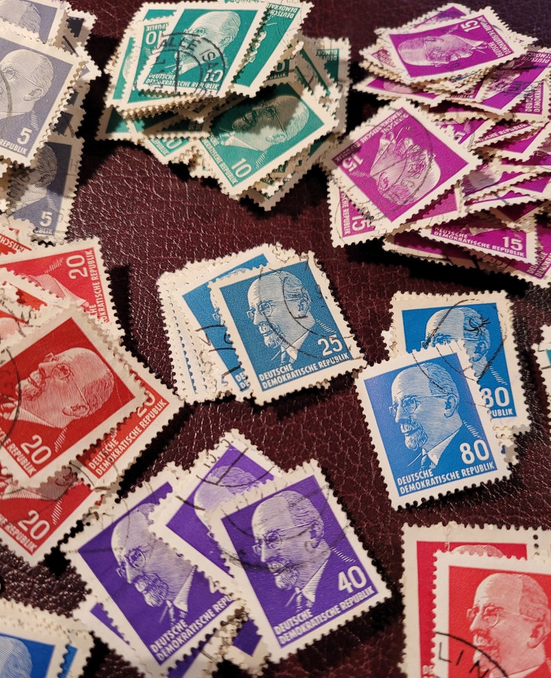 Ulbricht, 60 Years. GDR german stamps, DDR, East german, Vintage Postage Stamps image 6