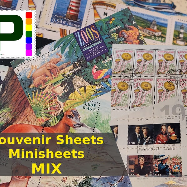 Souvenir Sheets MIX from all over the WORLD | Minisheets |