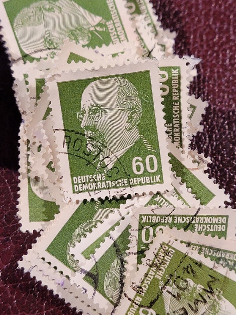 Ulbricht, 60 Years. GDR german stamps, DDR, East german, Vintage Postage Stamps image 4