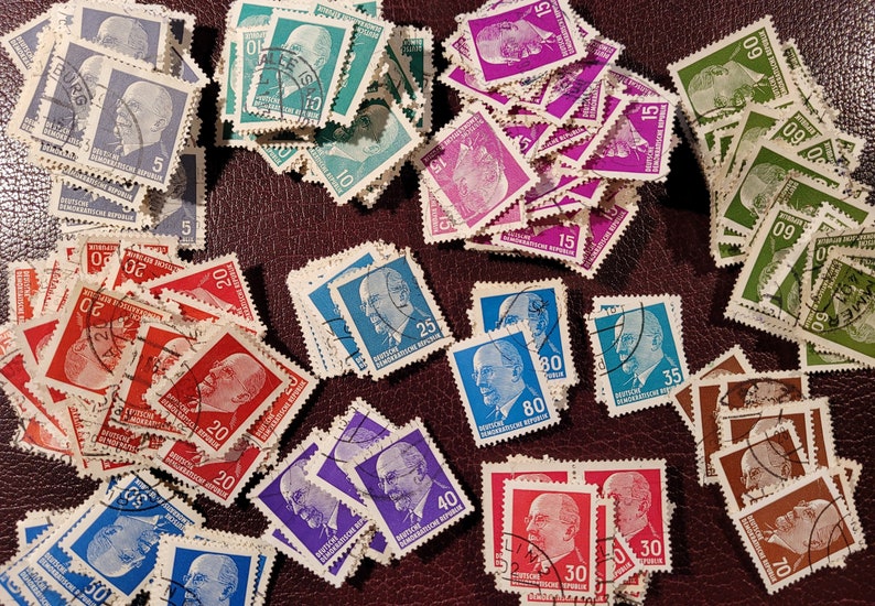 Ulbricht, 60 Years. GDR german stamps, DDR, East german, Vintage Postage Stamps image 10