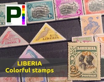 LIBERIA in Africa | Colorful stamp collection |