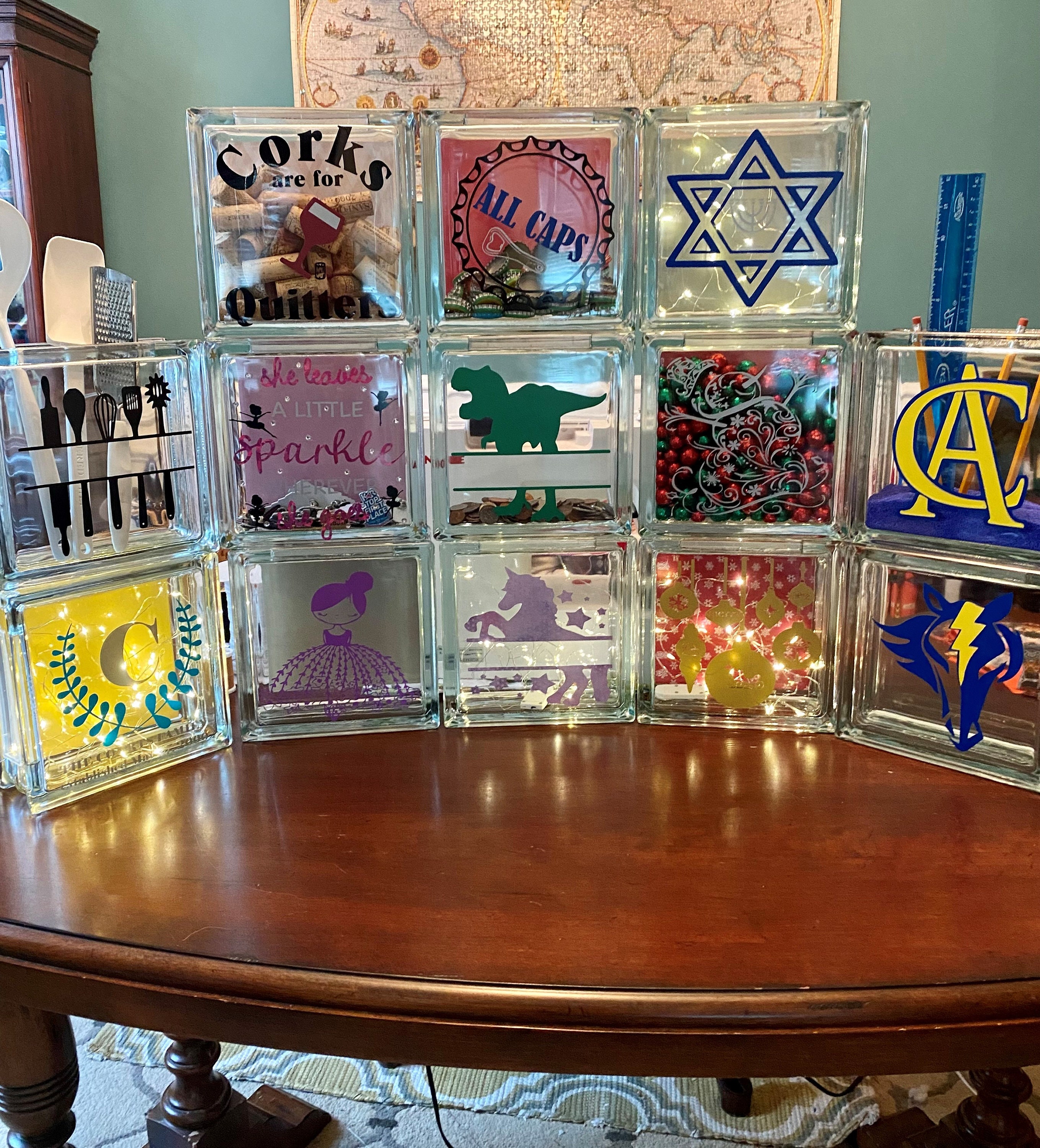 Decorative Glass Cubes Etsy