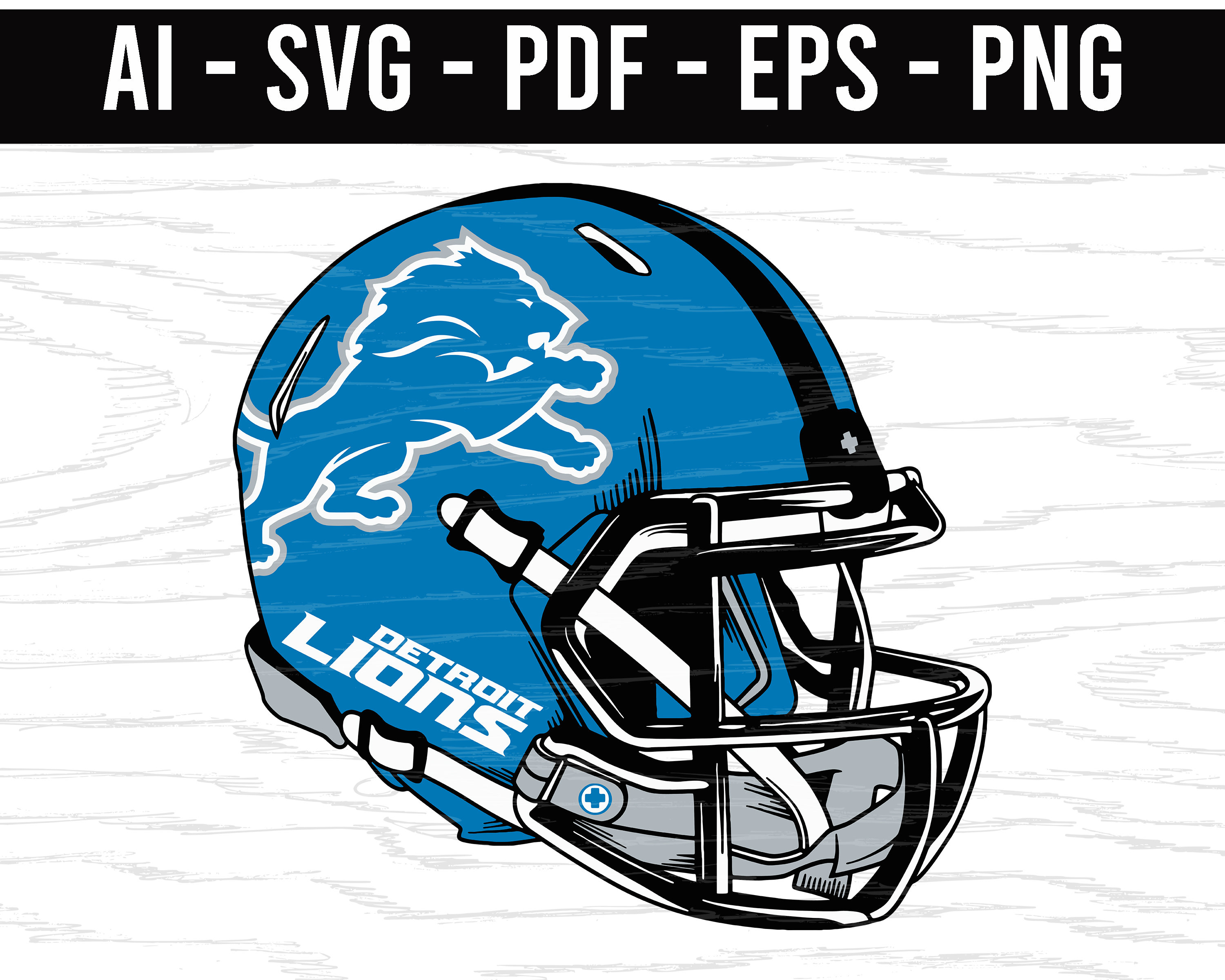 Detroit Lions Helmet SVG png ai eps pdf NFL sports Logo | Etsy